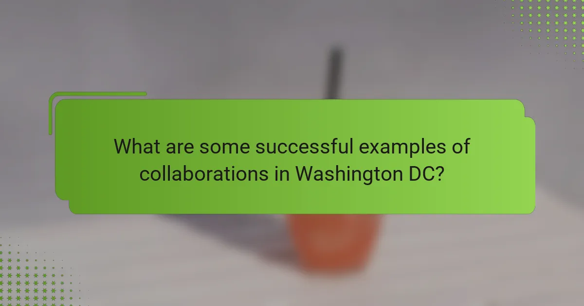 What are some successful examples of collaborations in Washington DC?