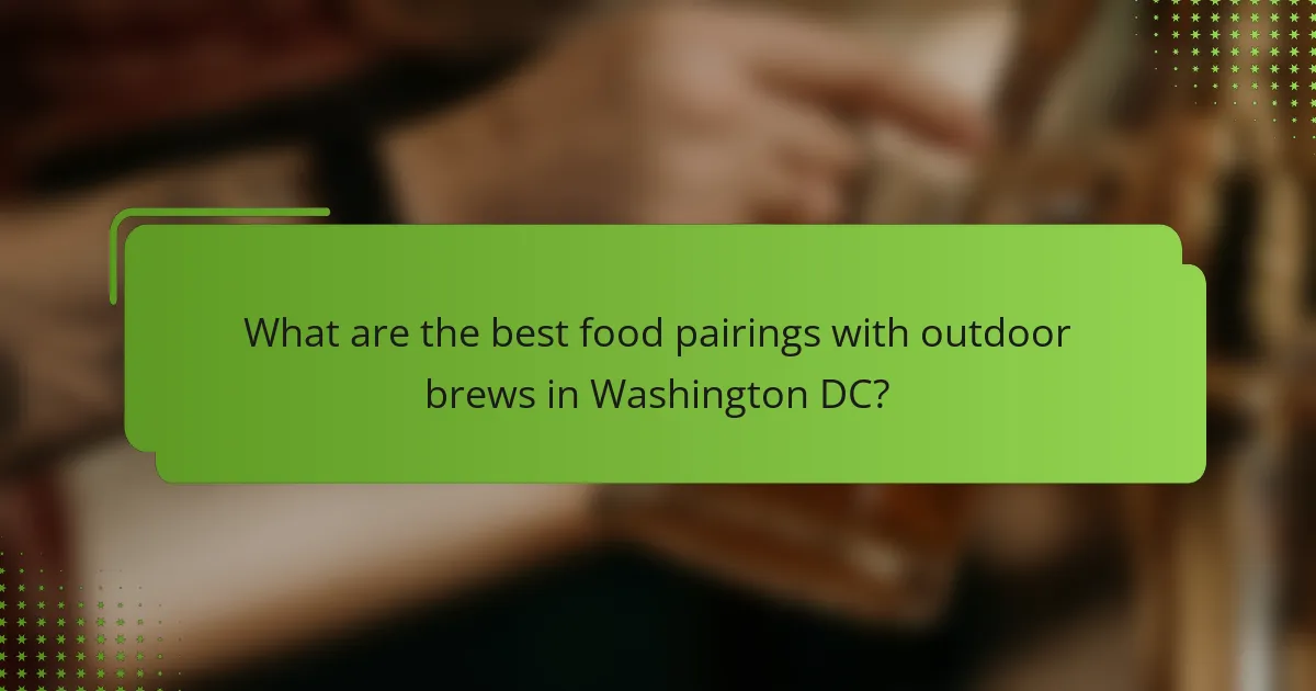 What are the best food pairings with outdoor brews in Washington DC?